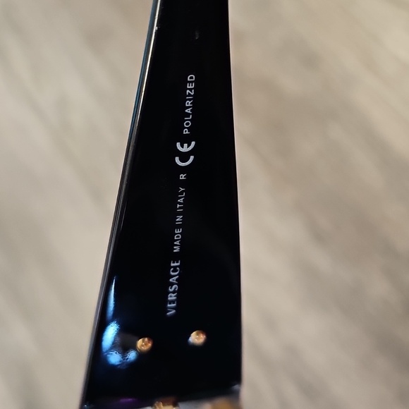 Versace, Black, Gold, Sunglasses, Polarized, Men, Unisex, Classic, Luxury, - Picture 5 of 9